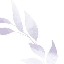 Soft purple watercolor leaf branch illustration